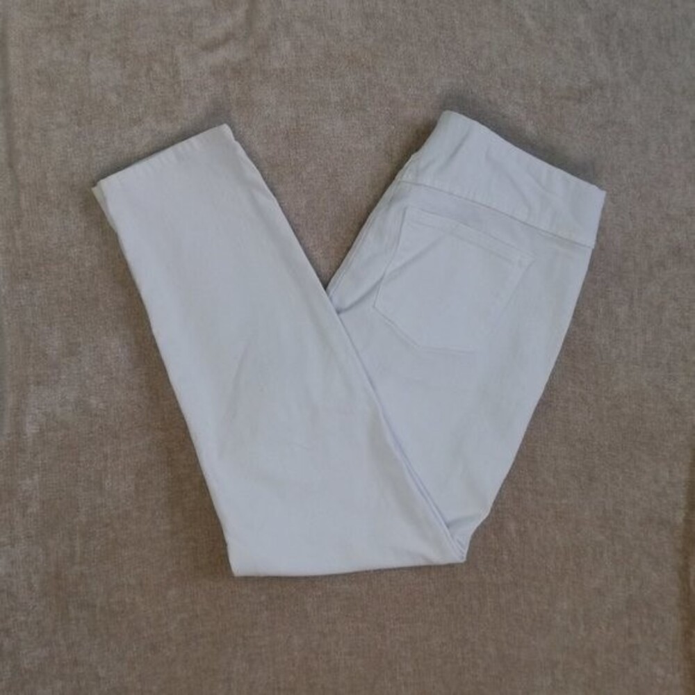 Soft Surroundings Women's Pull On Jeans High Rise Straight White Size M